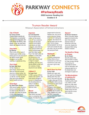 2020 Summer Reading List Grades 6 - 8